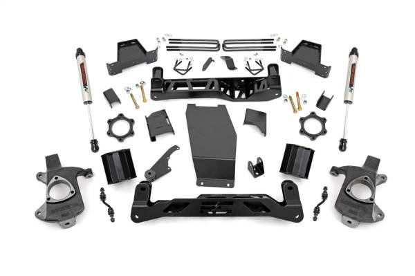 Rough Country - Rough Country Suspension Lift Kit w/Shocks 6 in. Lift V2 Monotube Shocks Stock Cast Steel - 22675 - Image 1