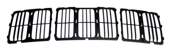 Crown Automotive Jeep Replacement - Crown Automotive Jeep Replacement Grille Front Smooth Black Finish Includes 3 Grille Sections  -  68143073AC - Image 1