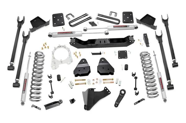 Rough Country - Rough Country 4-Link Suspension Lift Kit w/Shocks 6 in. Lift - 56020 - Image 1