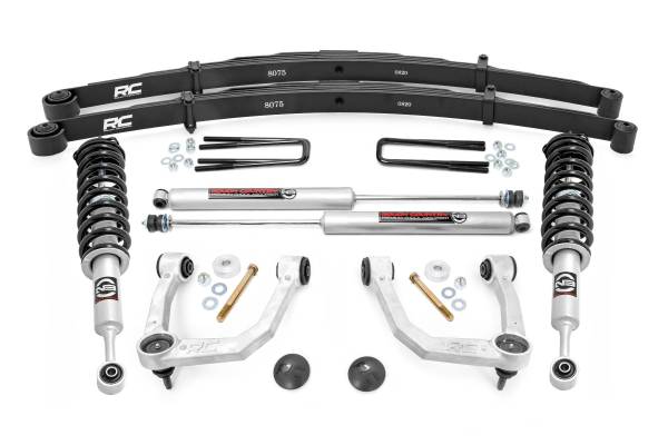Rough Country - Rough Country Bolt-On Lift Kit w/Shocks 3.5 in. Lift w/Rear Leaf Springs w/N3 Struts Andamp - 74232 - Image 1