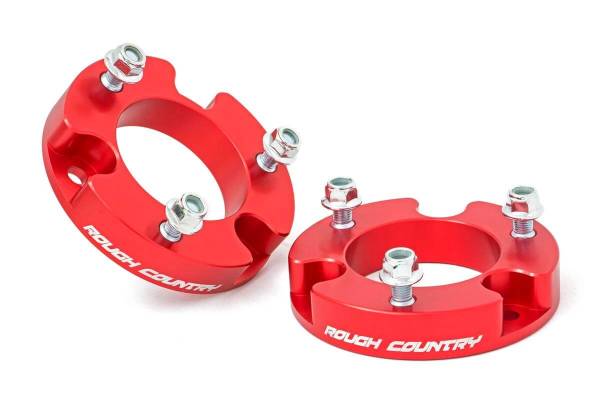 Rough Country - Rough Country Front Leveling Kit 2 in. Easy Installation Anodized Red - 744RED - Image 1