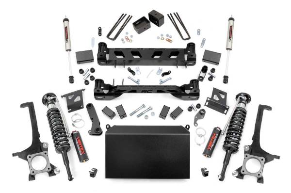Rough Country - Rough Country Suspension Lift Kit w/Shocks 6 in. Lift Front Vertex Adjustable Coilovers Rear V2 Monotube Shocks - 75457 - Image 1