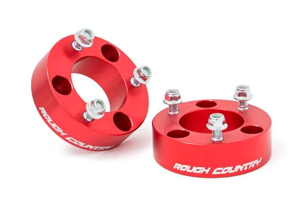 Rough Country - Rough Country Leveling Strut Extensions 2.5 in. Easy Bolt-On Installation Anodized Red - 865RED - Image 1