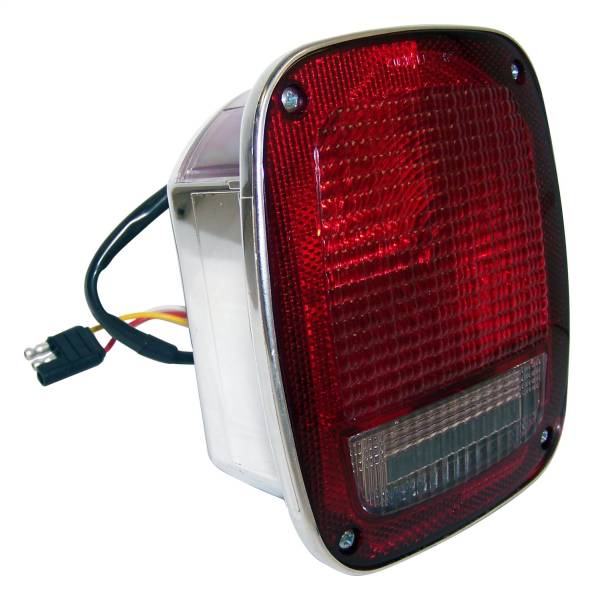 Crown Automotive Jeep Replacement - Crown Automotive Jeep Replacement Tail Light Assembly Left Chrome w/Side Marker  -  5758255C - Image 1