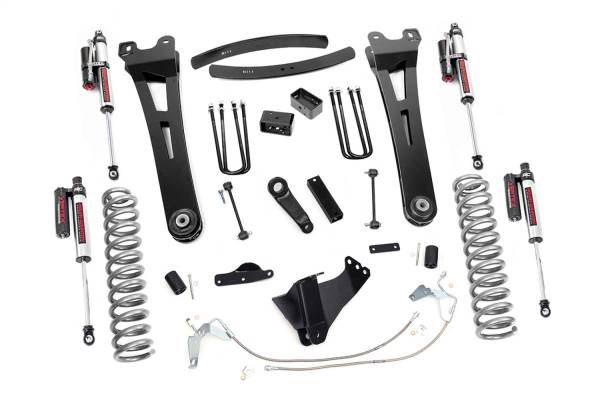 Rough Country - Rough Country Suspension Lift Kit 6 in. w/Vertex Shocks Heavy Duty Radius Arms Rubber Bushings Adjustable Alignment Cam Lifted Coil Springs Brackets Spacers Add Leafs w/Hardware - 53850 - Image 1