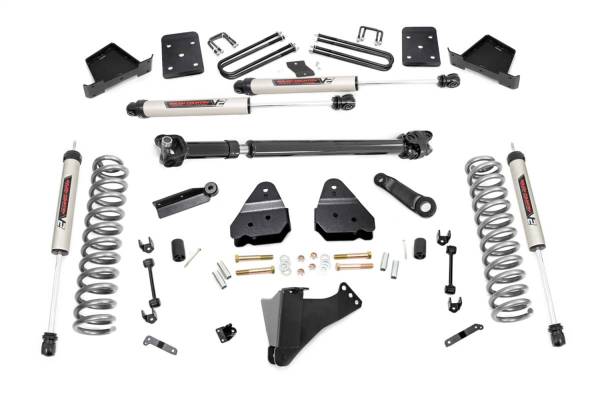 Rough Country - Rough Country Suspension Lift Kit w/Shocks 6 in. Lift Incl. Factory Rear Overload Springs 3.5 in. Axle Diameter Front Driveshaft V2 Monotube Shocks - 50371 - Image 1