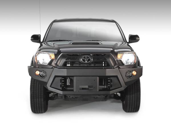 Fab Fours - Fab Fours Premium Heavy Duty Winch Front Bumper Uncoated/Paintable w/o Grill Guard Incl. 1 in. D-Ring Mounts/Light Cut-Outs w/Hella 90mm Fog Lamps And 60mm Turn Signals [AWSL] - TT12-B1651-B - Image 1
