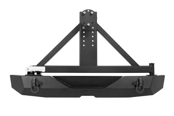 Rough Country - Rough Country Rock Crawler Rear HD Bumper w/Tire Carrier Incl. D-Rings and Hardware Satin Black - 10594A - Image 1