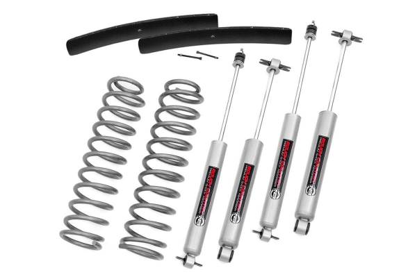 Rough Country - Rough Country Suspension Lift Kit w/Shocks 3 in. Lift Incl. Coil Springs Add-A-Leafs Hardware Front and Rear Premium N3 Shocks - 62530 - Image 1
