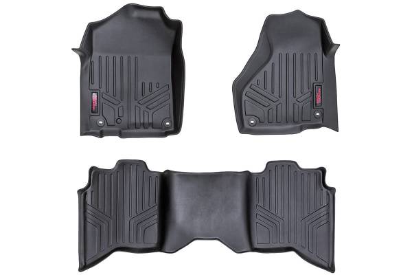 Rough Country - Rough Country Heavy Duty Floor Mats Front And Rear 3 pc. Full Console - M-31213 - Image 1