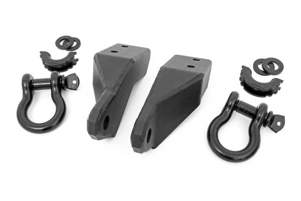 Rough Country - Rough Country Tow Hook To Shackle Conversion Kit Standard D-Ring And Rubber Isolators Fits w/o Bull Bar Support - RS153 - Image 1