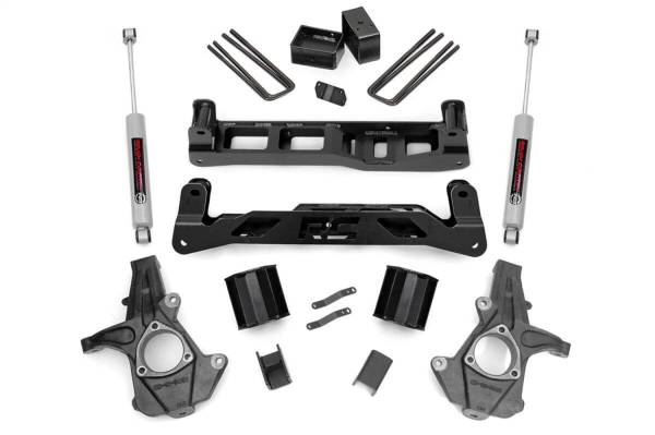 Rough Country - Rough Country Suspension Lift Kit w/Shocks 5 in. Lift Premium N3 Shocks Stock Cast Steel - 24730 - Image 1
