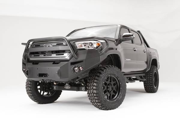 Fab Fours - Fab Fours Premium Winch Front Bumper 2 Stage Black Powder Coated w/Grill Guard - TT16-B3650-1 - Image 1