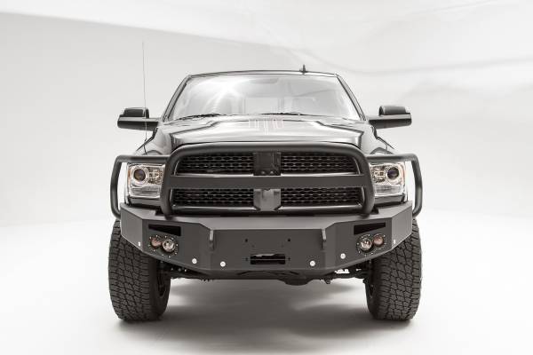 Fab Fours - Fab Fours Premium Winch Front Bumper 2 Stage Black Powder Coated w/Full Guard w/Sensors - DR16-C4050-1 - Image 1