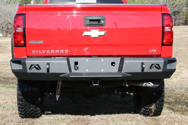 Fab Fours - Fab Fours Heavy Duty Rear Bumper 2 Stage Black Powder Coated Incl. 0.75 in. D-Ring Mount - CS14-W3150-1 - Image 1