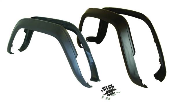 Crown Automotive Jeep Replacement - Crown Automotive Jeep Replacement Fender Flare Kit Incl. Hardware Flat Black  -  5AGK - Image 1