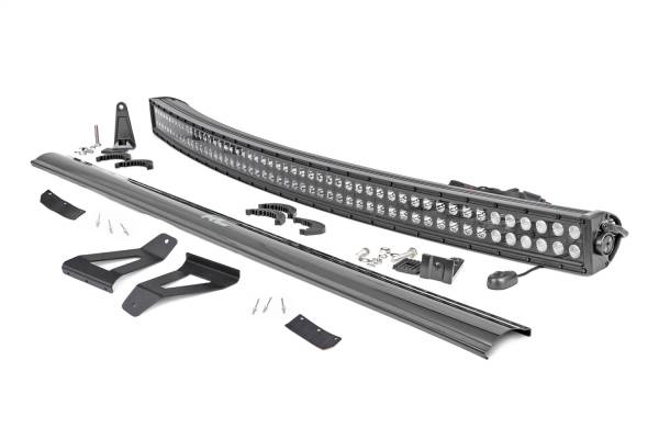 Rough Country - Rough Country LED Light Bar Windshield Mounting Brackets 50 in. Black Series Curved LED Upper - 70072 - Image 1