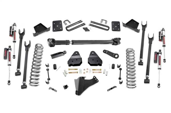 Rough Country - Rough Country Suspension Lift Kit w/Shocks 6 in. 4-Link w/Vertex Reservoir Shocks Lifted Coil Springs Upper / Lower Control Arms Bumpstop Spacers w/Hardware - 52651 - Image 1