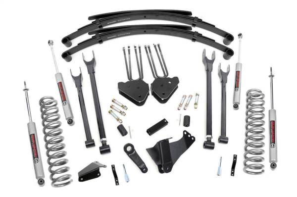 Rough Country - Rough Country 4-Link Suspension Lift Kit w/Shocks 6 in. Lift - 583.20 - Image 1