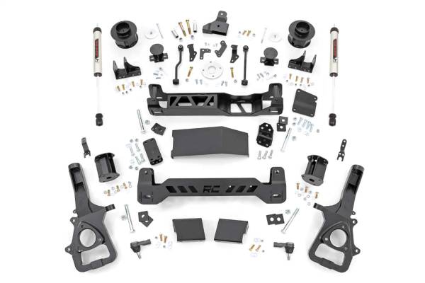 Rough Country - Rough Country Suspension Lift Kit w/Shocks 5 in. Lift Incl. Strut Spacers Rear V2 Monotube Shocks w/22 in. Factory Wheels - 34470 - Image 1