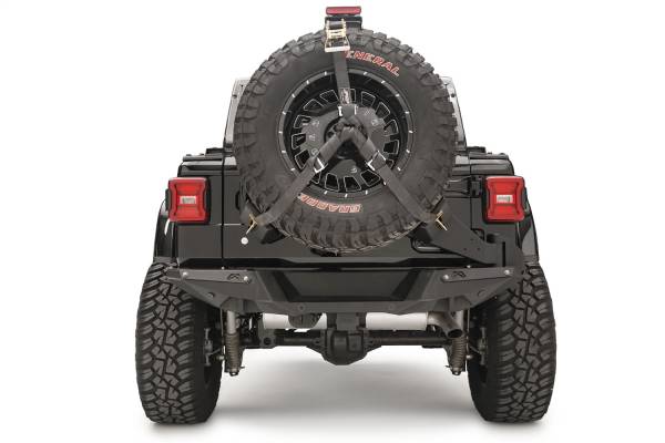 Fab Fours - Fab Fours Spare Tire Carrier 2 Stage Black Powder Coated Slant Back Tire Carrier - JL2070-1 - Image 1