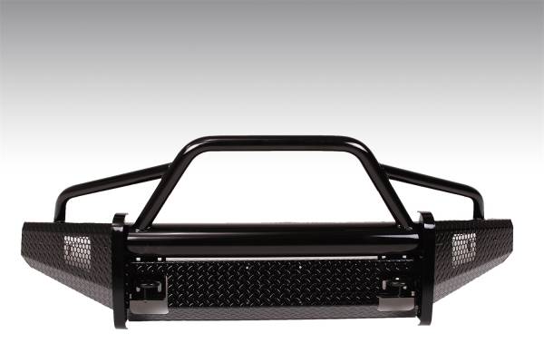 Fab Fours - Fab Fours Black Steel Front Bumper 2 Stage Black Powder Coated w/Pre-Runner Grill Guard And Tow Hooks - FF15-K3252-1 - Image 1