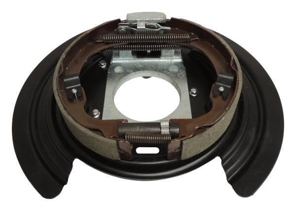 Crown Automotive Jeep Replacement - Crown Automotive Jeep Replacement Backing Plate Assembly Rear Incl. Backing Plate w/Shield/Parking Brake Shoes/Hardware w/o Wheel Speed Sensor  -  52125175AA - Image 1