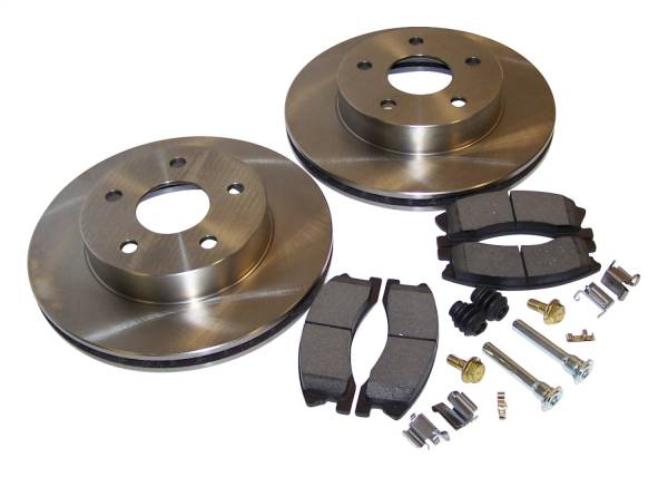 Crown Automotive Jeep Replacement - Crown Automotive Jeep Replacement Disc Brake Service Kit Front Incl. Rotors/Pads/Pin Kits/Springs  -  52098672KL - Image 1