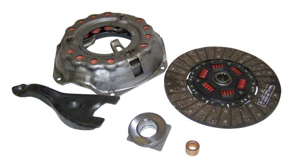 Crown Automotive Jeep Replacement - Crown Automotive Jeep Replacement Clutch Kit Incl. Clutch Disc/Pressure Plate/Throwout Bearing/Pilot Bearing/Clutch Fork 10.5 in. Disc 10 Splines 1.125 in. Spline Dia.  -  5354689MK - Image 1