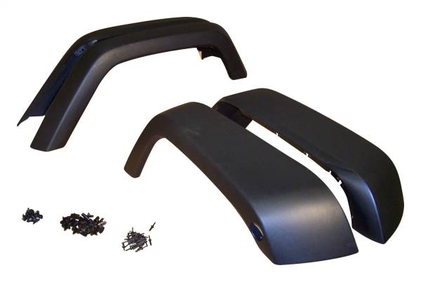 Crown Automotive Jeep Replacement - Crown Automotive Jeep Replacement Fender Flare Kit Incl. 4 Black Textured Flares/Retainers/Rivets  -  5KFK - Image 1