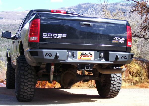 Fab Fours - Fab Fours Heavy Duty Rear Bumper 2 Stage Black Powder Coated Incl. 0.75 in. D-Ring Mount - DR03-W1050-1 - Image 1