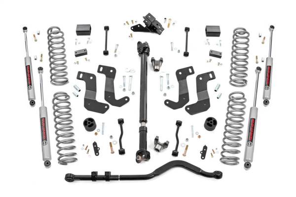 Rough Country - Rough Country Suspension Lift Kit Adjustable 3.5 in. Incl. CV Dana 30 Front Driveshaft Front/Rear Coil Springs N3 Shocks Control Arms Drop Brackets Sway Bar Links Bump Stops - 90530 - Image 1