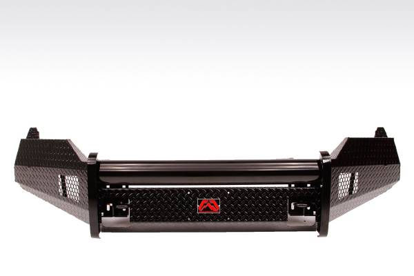 Fab Fours - Fab Fours Black Steel Front Bumper 2 Stage Black Powder Coated w/o Grill Guard w/Tow Hooks - DR13-K2961-1 - Image 1