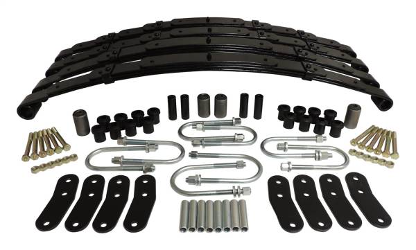 Crown Automotive Jeep Replacement - Crown Automotive Jeep Replacement Leaf Spring Kit 1-1.5 in. Lift Incl. Pivot Bushings/U-Bolts/Set Of 4 RT Off-Road Shackles  -  LSK4 - Image 1