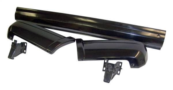 Crown Automotive Jeep Replacement - Crown Automotive Jeep Replacement Rear Bumper Kit Black Incl. Bumper And 2 End Caps  -  5EE84TZZAGK - Image 1