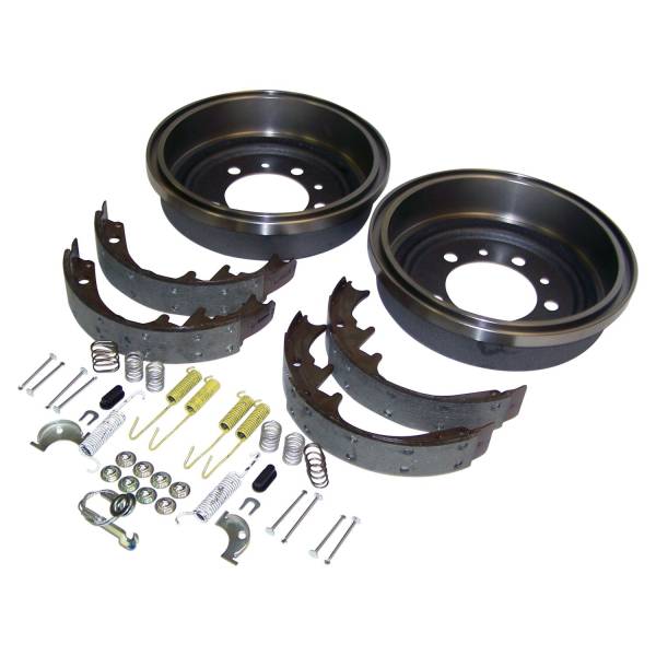 Crown Automotive Jeep Replacement - Crown Automotive Jeep Replacement Drum Brake Shoe And Drum Kit Rear Incl. 2 Drums 1 Shoe Set And All Hardware w/10x1.75in Brakes  -  52002952K - Image 1
