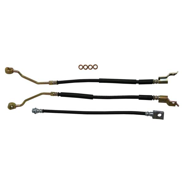Crown Automotive Jeep Replacement - Crown Automotive Jeep Replacement Brake Hose Kit Incl. Hoses/Rear Hose To Axle And 4 Brake Hose Washers  -  BHK5 - Image 1