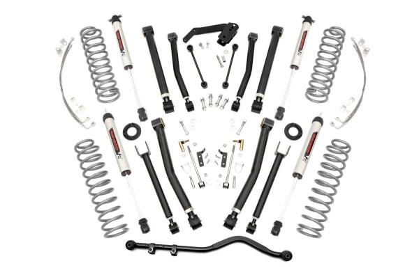 Rough Country - Rough Country X-Series Suspension Lift Kit w/Shocks 4 in. Lift V2 Monotube Shocks Stock Cast Aluminum O Stamped Steel - 67370 - Image 1