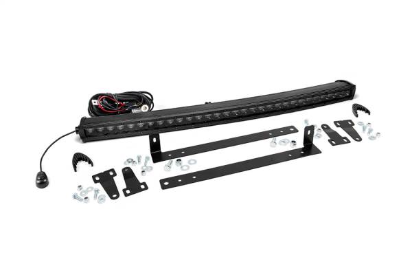 Rough Country - Rough Country Cree Black Series LED Light Bar 30 in. Single Row 12000 Lumens 150 Watts Spot Beam IP67 Rating Incl. Grille Mount - 70661 - Image 1