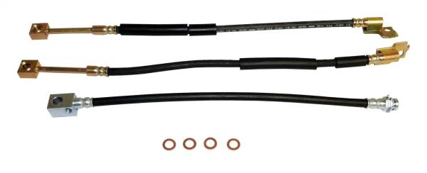 Crown Automotive Jeep Replacement - Crown Automotive Jeep Replacement Brake Hose Kit Incl. Hoses/Rear Hose To Axle And 4 Brake Hose Washers  -  BHK4 - Image 1