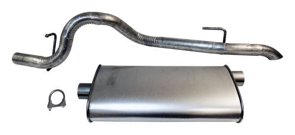 Crown Automotive Jeep Replacement - Crown Automotive Jeep Replacement Muffler And Tailpipe Incl. Muffler Tailpipe Clamp  -  52101052AE - Image 1