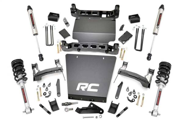 Rough Country - Rough Country Suspension Lift Kit 7 in. Nitrogen Charged N3 Shocks Stout Upper Strut Spacers Beefy Front Rear Skid Plate Cross members Sway Bar Drop Brackets - 29871 - Image 1