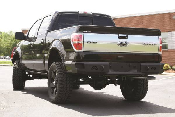 Fab Fours - Fab Fours Heavy Duty Rear Bumper 2 Stage Black Powder Coated Incl. 0.75 in. D-Ring Mount - FF09-W1750-1 - Image 1