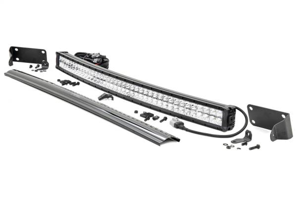 Rough Country - Rough Country LED Bumper Kit 40 in. Curved LED Light Bar Chrome Series w/DRL - 70570CD - Image 1