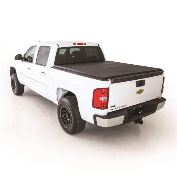 Smittybilt - Smittybilt Smart Cover Trifold Tonneau Cover Vinyl Black Folding Tonneau Cover Incl. Cargo Net - 2620011 - Image 1