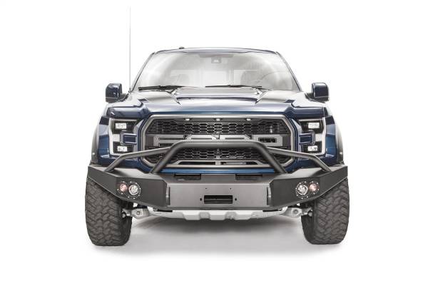 Fab Fours - Fab Fours Premium Winch Front Bumper 2 Stage Black Powder Coated w/Pre-Runner Guard - FF17-H4352-1 - Image 1