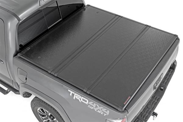 Rough Country - Rough Country Hard Tri-Fold Tonneau Bed Cover For Models w/Cargo Management - 45716501A - Image 1