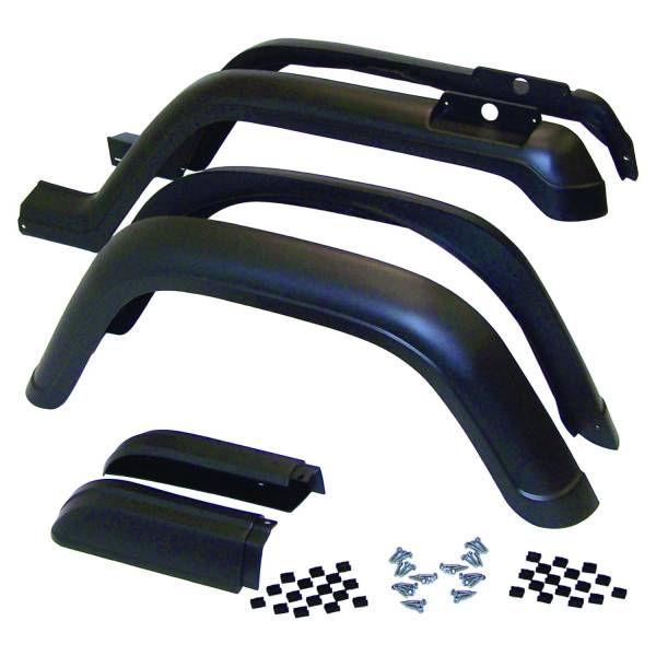 Crown Automotive Jeep Replacement - Crown Automotive Jeep Replacement Fender Flare Kit 6 Piece Incl. Hardware  -  5AHK6 - Image 1