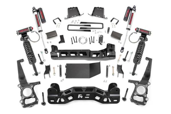 Rough Country - Rough Country Suspension Lift Kit w/N3 Shocks 6 in. Incl. Knuckles Vertex Adj. Coils Front/Rear Crossmember Sway Bar Brackets Diff Drop Brackets Brake Line Bracket Driveshaft Spacer - 57650 - Image 1