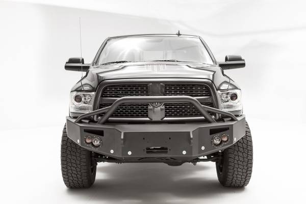 Fab Fours - Fab Fours Premium Winch Front Bumper 2 Stage Black Powder Coated w/Pre-Runner Guard - DR16-C4052-1 - Image 1